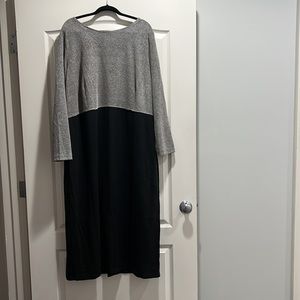 2XL Herman Geist Black and Gray Modest Dress